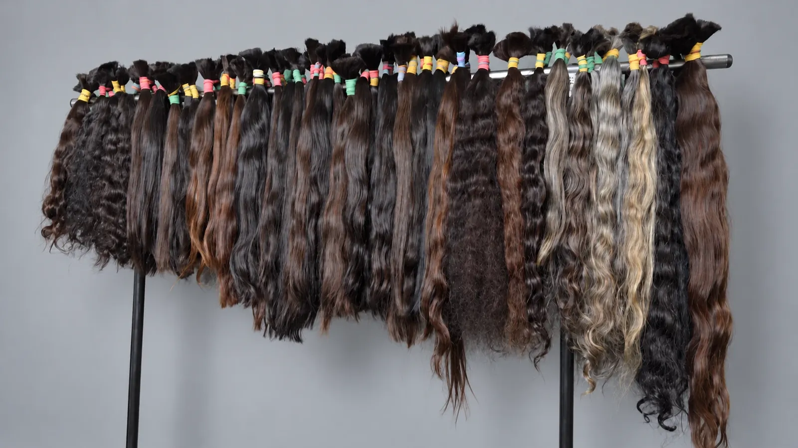 Uzbek hair in a range of textures
